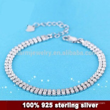 CYL010 925 sterling silver Micro Pave women bracelet with CZ , Girlfriend Christmas gifts jewelry